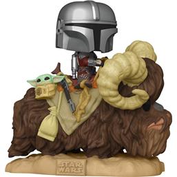 The Mandalorian on Bantha with Child in Bag POP! Deluxe Vinyl Figur