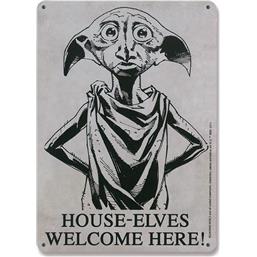 House-Elves Welcome Tin Skilt 15 x 21 cm