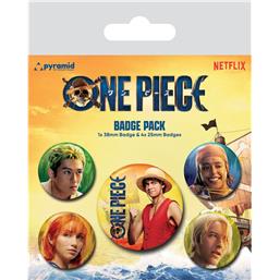 One Piece - The Straw Hats Badgets 5-Pak