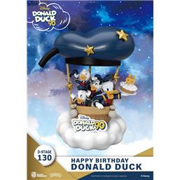DisneyDonald Duck 90th-Happy Birthday D-Stage Diorama 14 cm