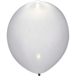 Hvid LED balloner 25 cm 5 styk