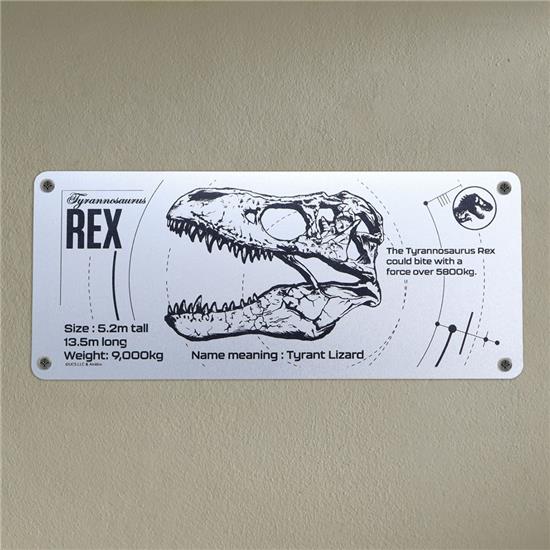 Jurassic Park & World: T-Rex Schematic Tin Skilte