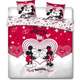 Love You - Mickey og Minnie Dobbeltdyne Sengetøj
