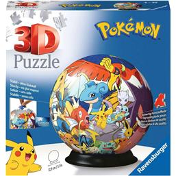 PokémonBall 3D Puslespil (72 brikker)