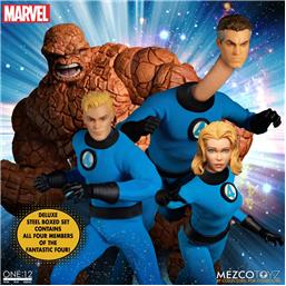Fantastic Four Deluxe Steel Box Set Marvel Action Figures 1/12 16 cm