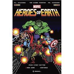 MarvelMarvel Retro Heroes of Earth Plakat
