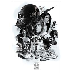 Star Wars40th Anniversary Montage Plakat