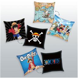 One Piece Characters Puder 3-Pak 40 x 40 cm