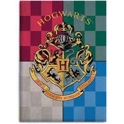 Harry PotterHogwarts 4-farvet Fleece Tæppe 100 x 140 cm
