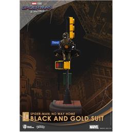 Spider-Man: Spider-Man Black and Gold Suit Closed Box Version D-Stage PVC Diorama 25 cm