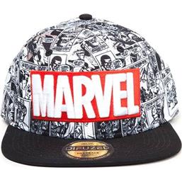 Marvel Comics Classic Red & White Logo Snapback Cap