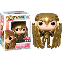 DC ComicsWonder Woman with Gold Armor Shield Metallic Exclusive POP! Heroes Viny Figur (#329)