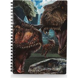 Jurassic World Dinos 3D Effekt Notesbog