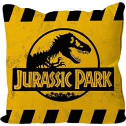 Jurassic Park & WorldCaution Yellow Logo Pude 40 x 40 cm