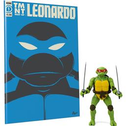 Leonardo Exclusive BST AXN x IDW Action Figure & Comic Book 13 cm