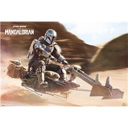 Star Wars: Mando på Speeder Bike II (Day) Plakat