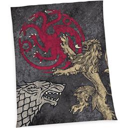 Game Of ThronesGame Of Thrones Logos Fleece Tæppe 150 x 200 cm