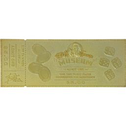 Biff Tannen Museum Collectible Ticket (gold plated) Replica