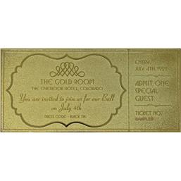 The Overlook Hotel Ball Collectible Ticket (gold plated) Replica