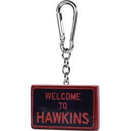 Hawkins Sign Gummi Nøglering 6 cm
