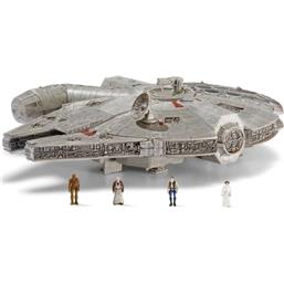 Micro Galaxy Squadron Feature Vehicle with Figures Millennium Falcon 22 cm
