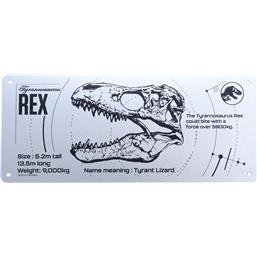 Jurassic Park & WorldT-Rex Schematic Tin Skilte