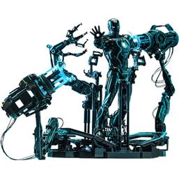 MarvelNeon Tech Iron Man with Suit-Up Gantry 49 cm Action Figure 1/6 