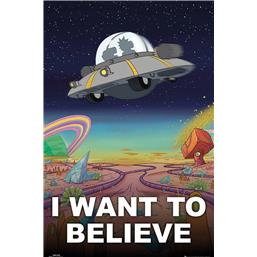 Rick and MortyUFO - I Want To Believe Plakat