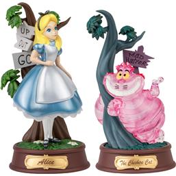DisneyCheshire Cat & Alice Mini Diorama Stage Statue 10 cm 2-pack Candy Color Special Edition 