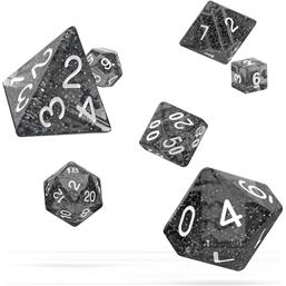 Oakie Doakie DiceRPG Terninger Speckled - Black 7 Styk