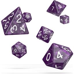 Oakie Doakie DiceRPG Terninger Marble - Purple 7 Styk