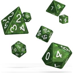 RPG Terninger Marble - Green 7 Styk