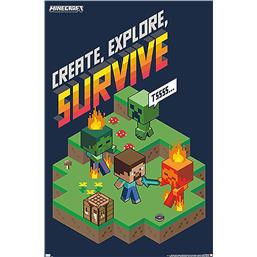 MinecraftCreate - Explore - Survive Plakat