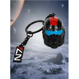 Mass EffectN7 Helmet Metal Nøglering