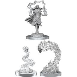 Dark Spellcaster & Flameskulls Unpainted Miniatures 3-Pack 