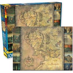 Lord Of The RingsLOTR Map Puslespil (1000 brikker)