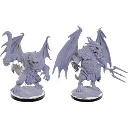Draconian Foot Soldier & Mage Unpainted Miniatures 2-pack