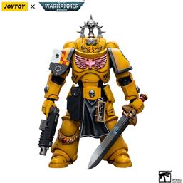 WarhammerImperial Fists Lieutenant with Power Sword Action Figure 1/18 12 cm