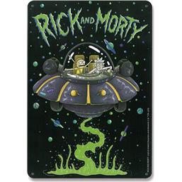 Rick & Morty Spaceship Tin Skilt 15 x 21 cm