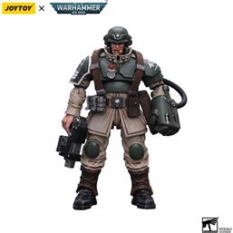 WarhammerAstra Militarum Cadian Command Squad Veteran Sergeant with Power Fist Action Figure 1/18 12 cm