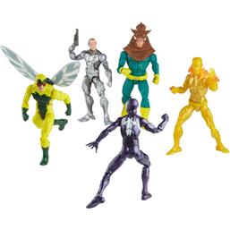 Spider-Man, Silvermane, Human Fly, Molten Man, Razorback Legends Action Figursæt 5-Pak