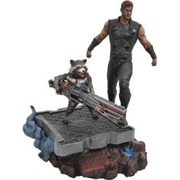 Avengers Infinity War Marvel Premier Collection Statue Thor & Rocket Raccoon 30 cm
