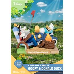 Goofy & Donald Duck Special Edition D-Stage Campsite Series Diorama 10 cm