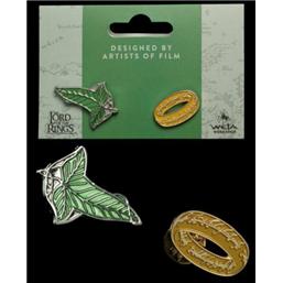 Lord Of The RingsElfen Leaf & One Ring Collectors Pins 2-Pack