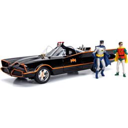 Batman Diecast Model 1/18 1966 Batmobile with Light-Up Functions and Figures