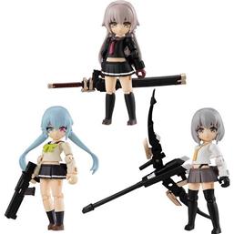 Heavily Armed High School Girls Desktop Army Figures 8 cm 3-Pack
