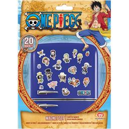 One Piece Chibi Køleskabs Magneter 20 stk.