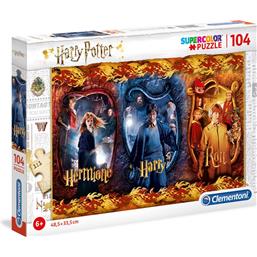 Harry PotterHarry, Ron & Hermione Super Color Puslespil (104 brikker)