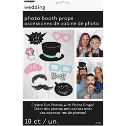 Bryllup Photobooth sæt 10 dele