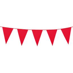 Rød Flagbanner - Lille - 3 meter